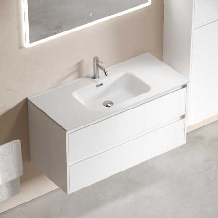 Тумба под раковину Sancos Libra LB100W 100х50 подвесная цвет белый